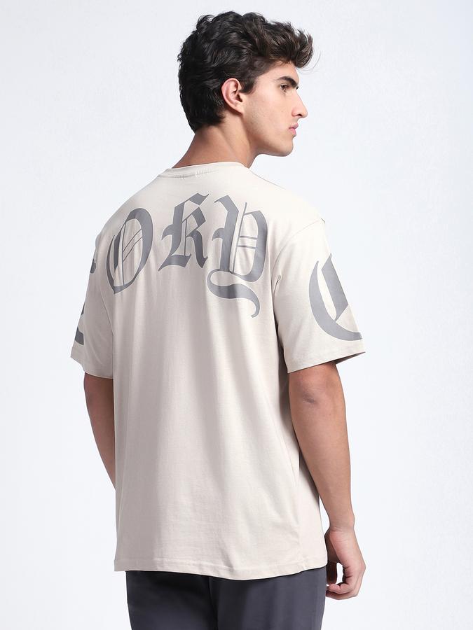 Men Cotton Regular Fit Crew Neck Graphic T-shirt