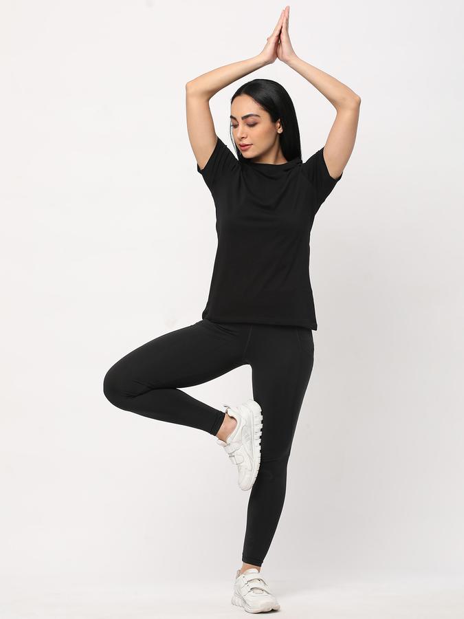Women Cotton Relaxed Fit Crew Neck Solid T-shirt