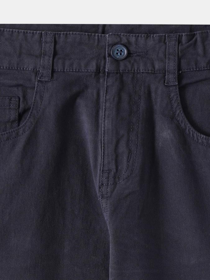 Boys Regular Fit Solid Flat Front Trouser