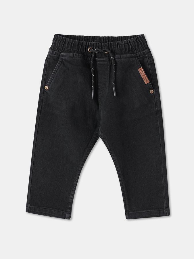 Faded Jogger Jeans with Drawstring Waist