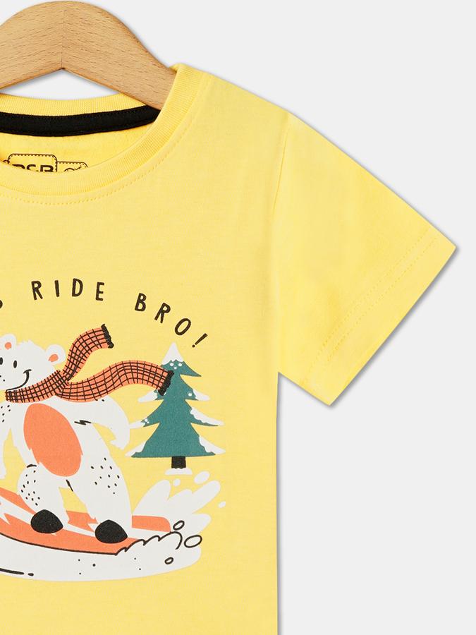 Boys Graphic Print Round-Neck T-Shirt image number 2