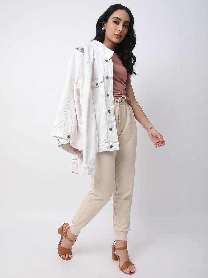 Women Cotton Relaxed Fit Crew Neck Solid T-shirt