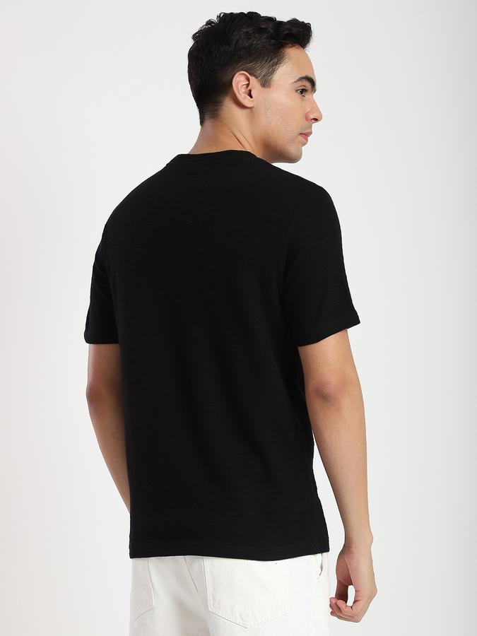 Men Cotton Blend Regular Fit Crew Neck Graphic T-shirt