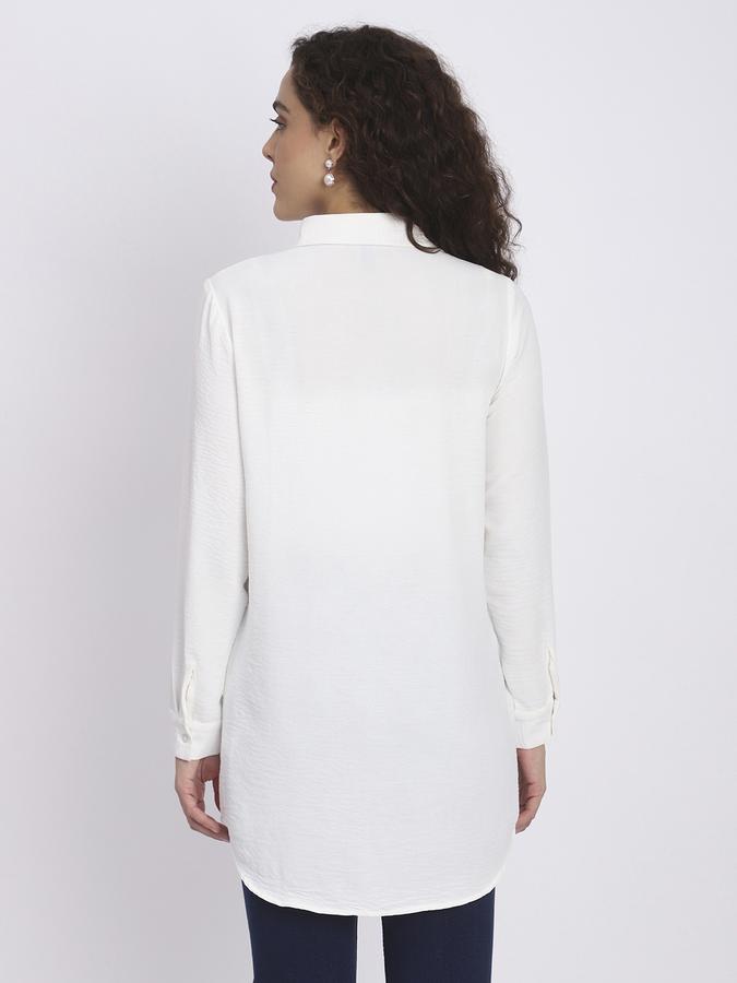 R&B Women Off White Solid Shirt