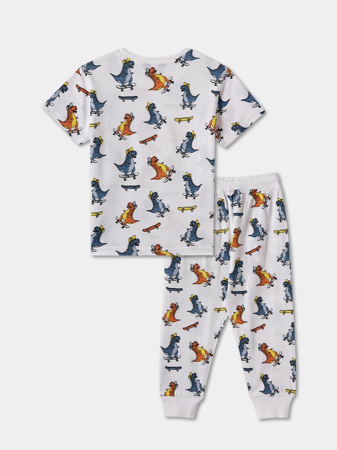 Boys Graphic Short Sleeve Crew Neck Sleepwear Set