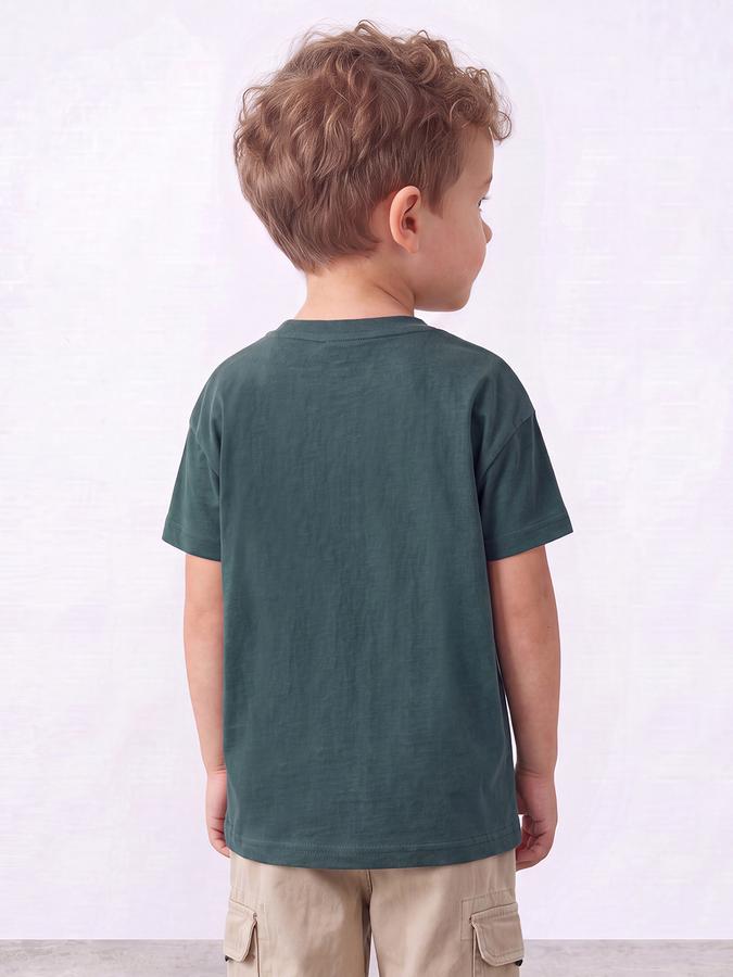R&B Boys Teal Bold Graphic Print Short Sleeves Tshirt