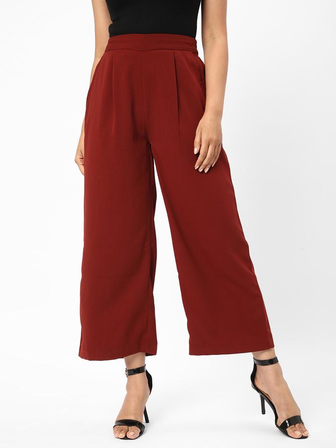 R&B Women Maroon Trousers