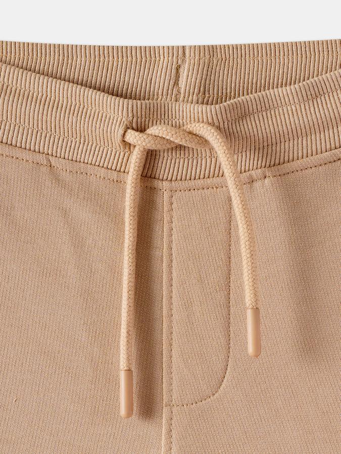 Boys Cotton Embroidered Mid Rise Drawstring Waist Clean Hem Shorts