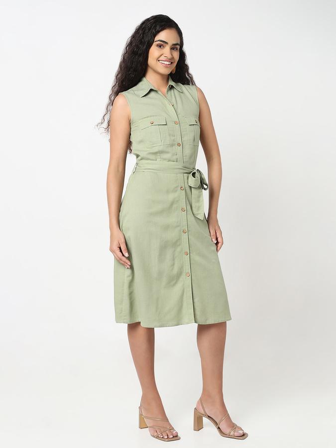 R&B Women A-line Below Knee Dress  image number 3