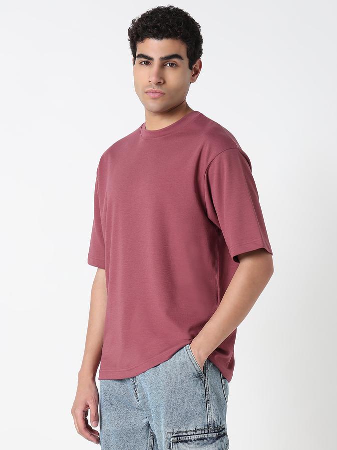 Solid Men Round Neck T-Shirt image number 2