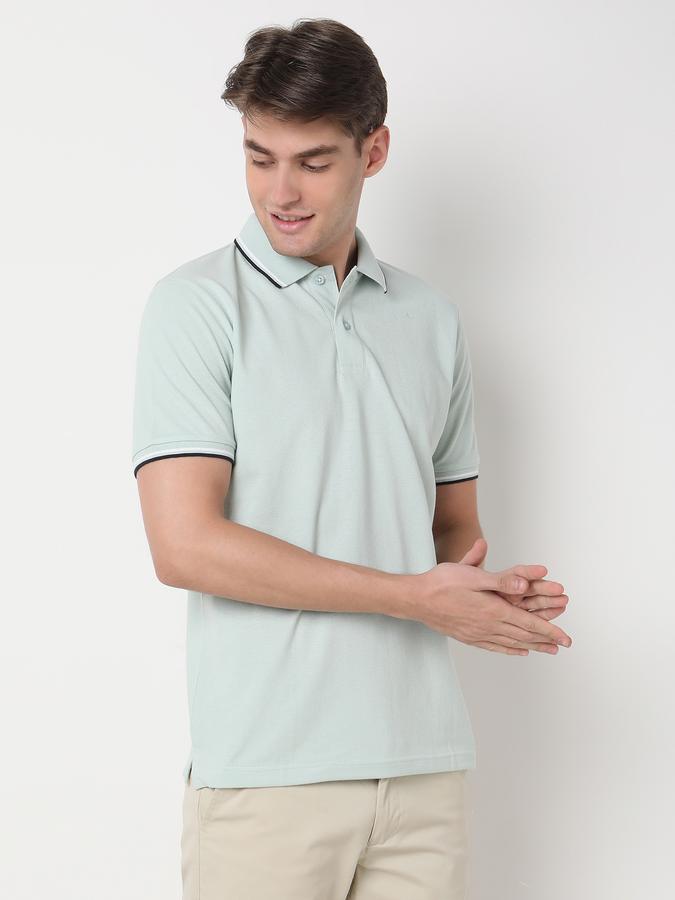 Men Regular Fit Polo T-Shirt with Short Sleeves image number 2