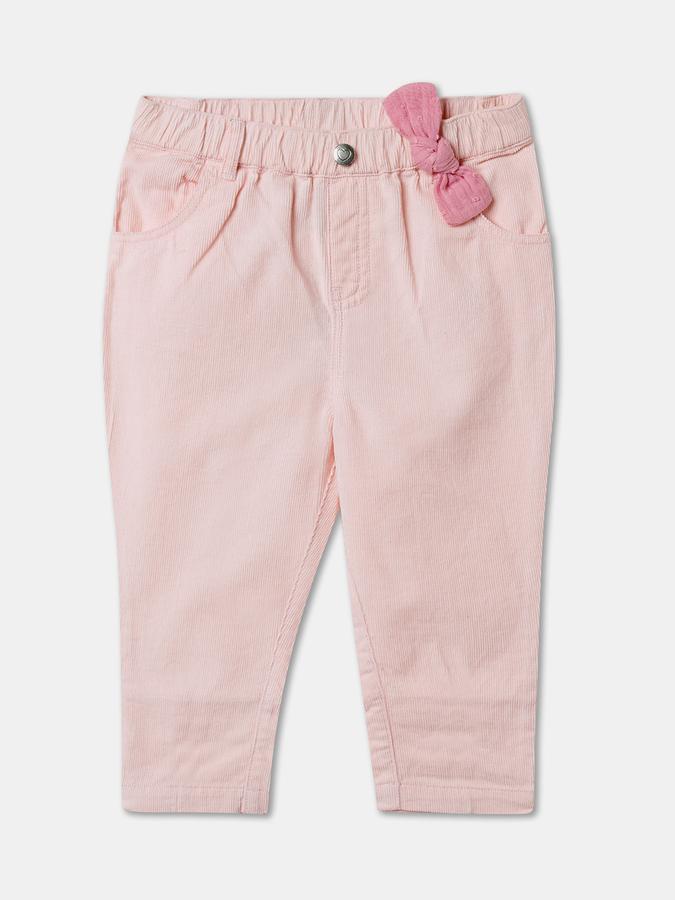Boys Corduroy Regular Fit Solid Elastic Waist Trouser