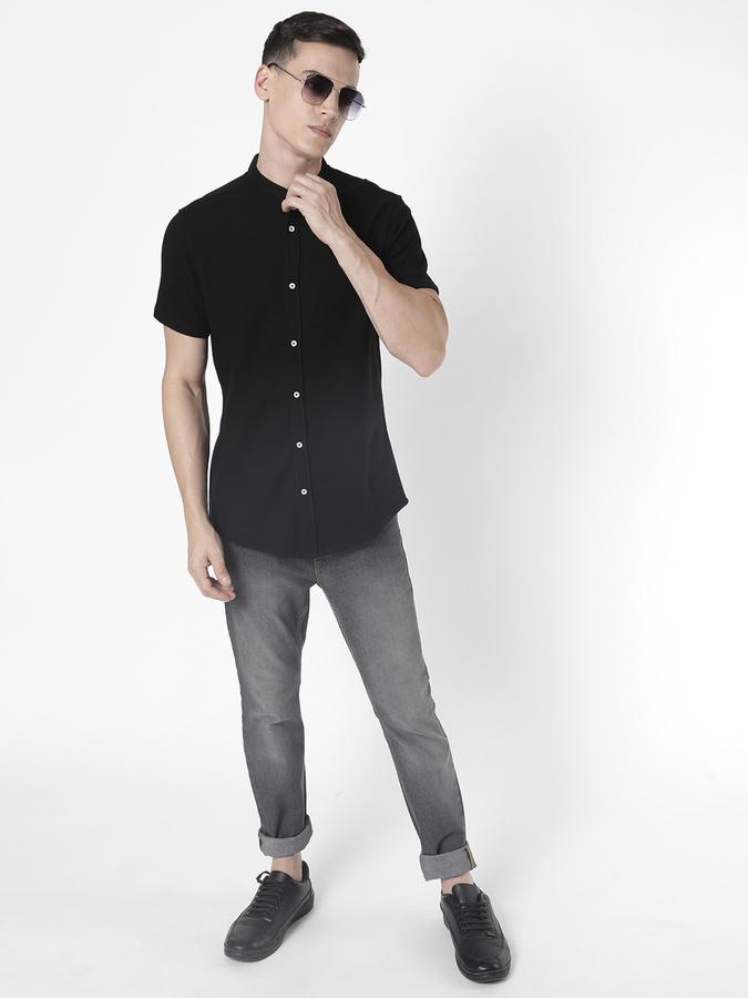 R&B Men Black Casual Shirts image number 1