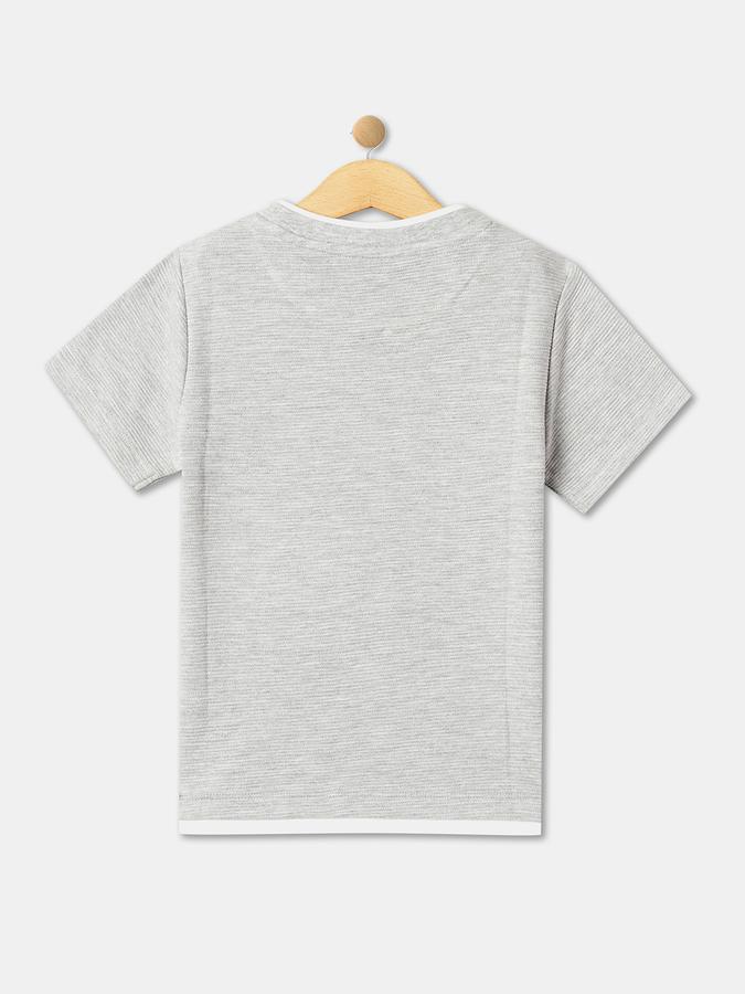 Boys Typographic Print Regular Fit Round-Neck T-Shirt image number 1