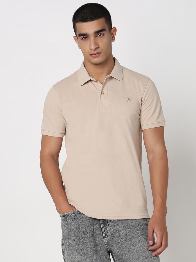 MENS Short Sleeves SOLID POLO WITH DTM EMBROIDERY- DRY FIT image number 1