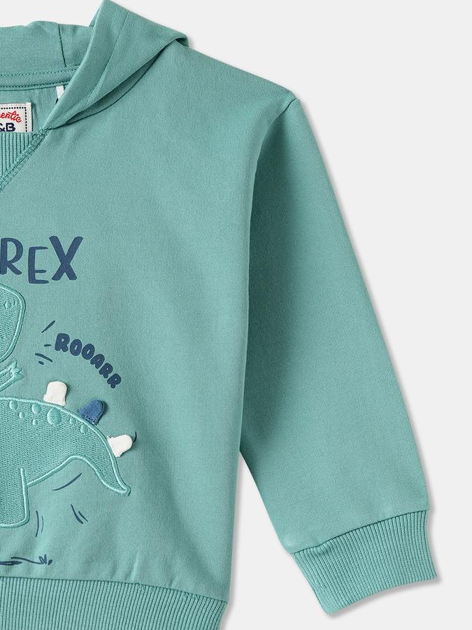 Boys Cotton Relaxed Fit Hooded Graphic Hoodie