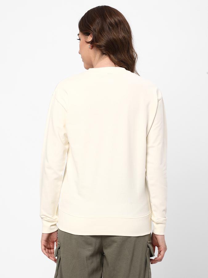 Women Typographic Print Regular Fit Crew-Neck Sweatshirt image number 2