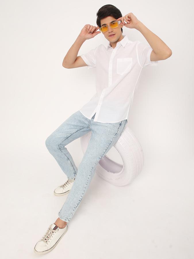 Men Regular Fit Cutaway Collar Shirt image number 1