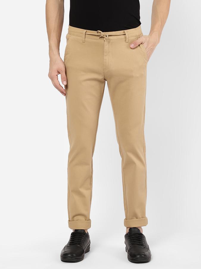 R&B Men Khaki Casual Trousers image number 0