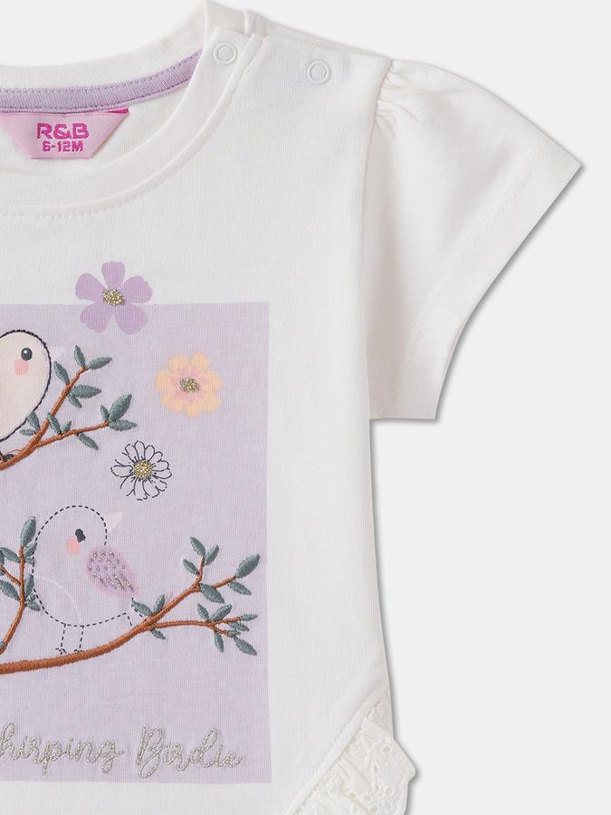 Girls Regular Fit Short Sleeve Crew Neck Top