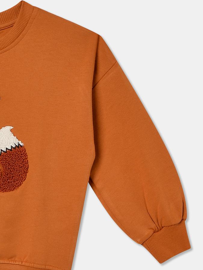 Girls Graphic Print Long Sleeve Crew Neck SweaT-Shirt