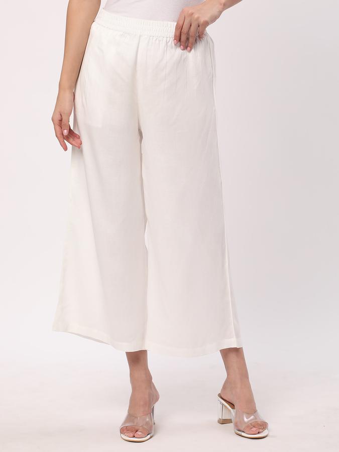 Women Relaxed Fit Flat-Front Palazzos