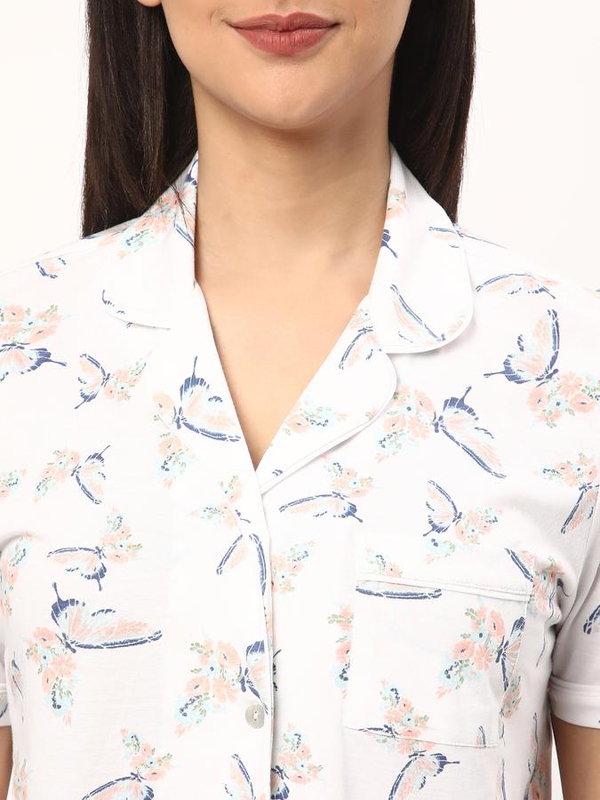Women Floral Print Top & Pyjamas Set image number 3
