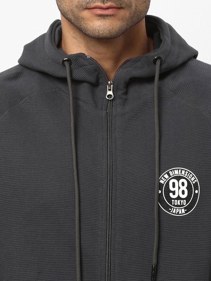 Men Regular Fit Hooded Jacket image number 3