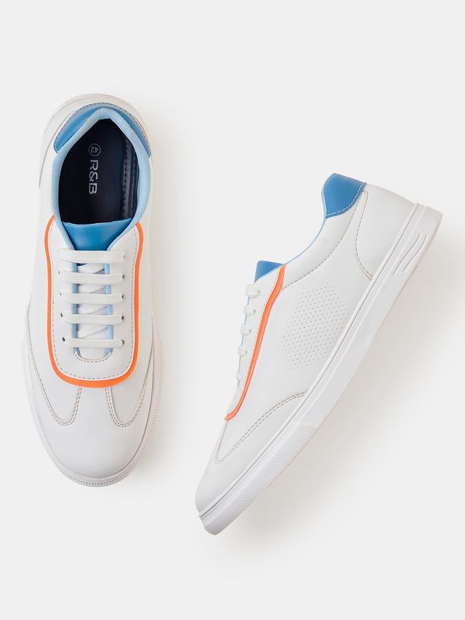 R&B Men White Casual Shoes