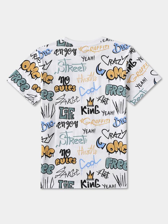 Boys Graphic Print Pure Cotton Regular T Shirt image number 1