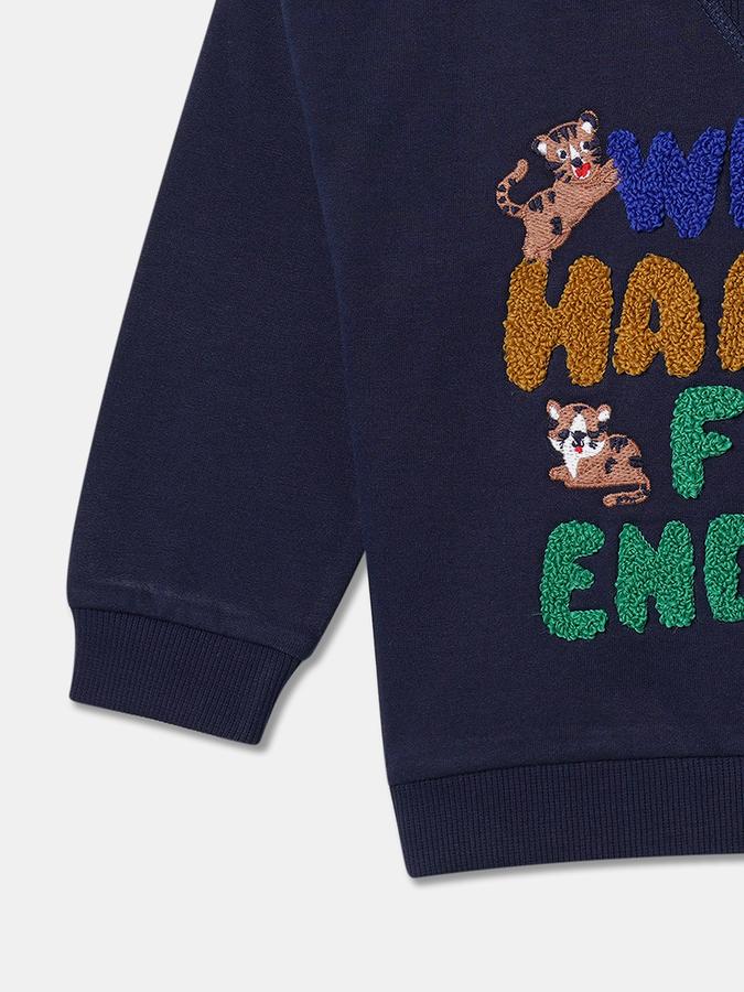 Boys Relaxed Fit Full Sleeve Hooded SweaT-Shirt