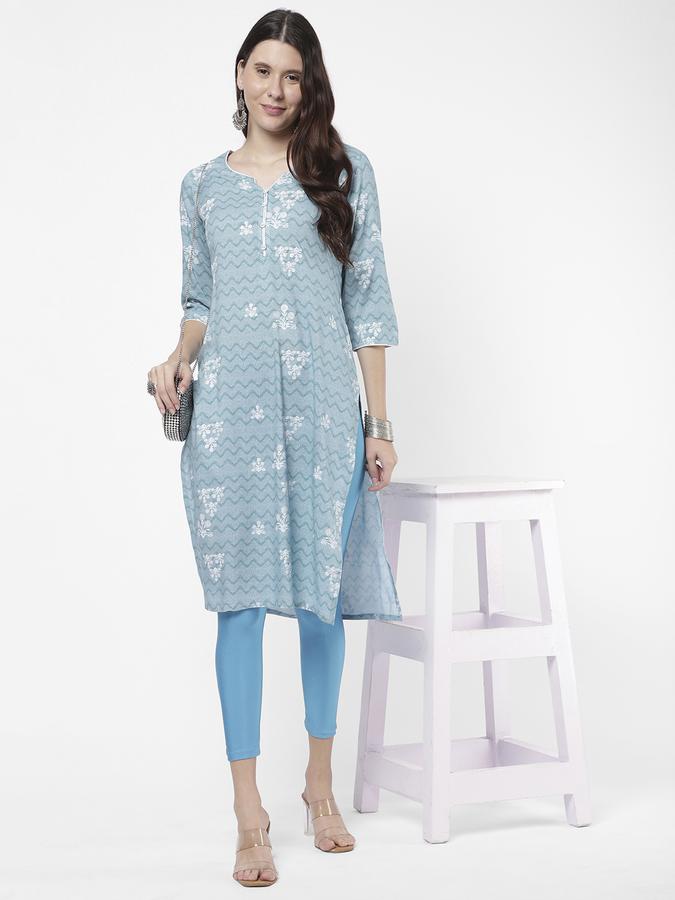 R&B Women Teal Churidars & Leggings image number 1