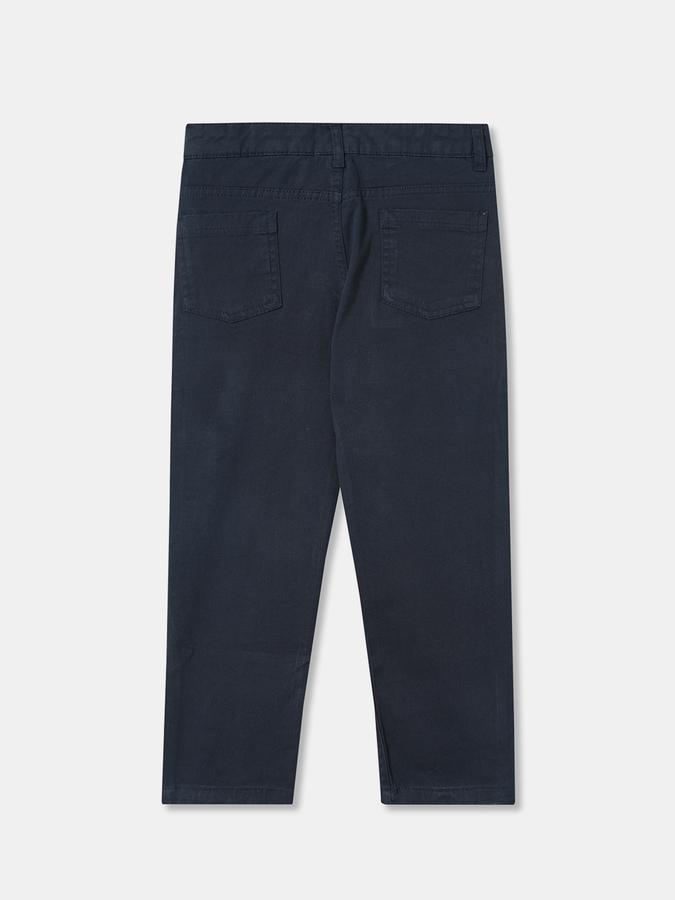 Boys Relaxed Fit Solid Flat Front Trouser