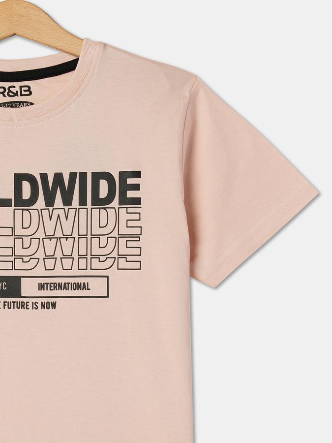 Boys Graphic Print Round-Neck T-Shirt image number 2