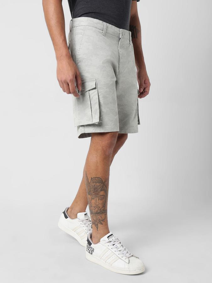 Boys Cotton Regular Fit Button Closure Clean Hem Shorts