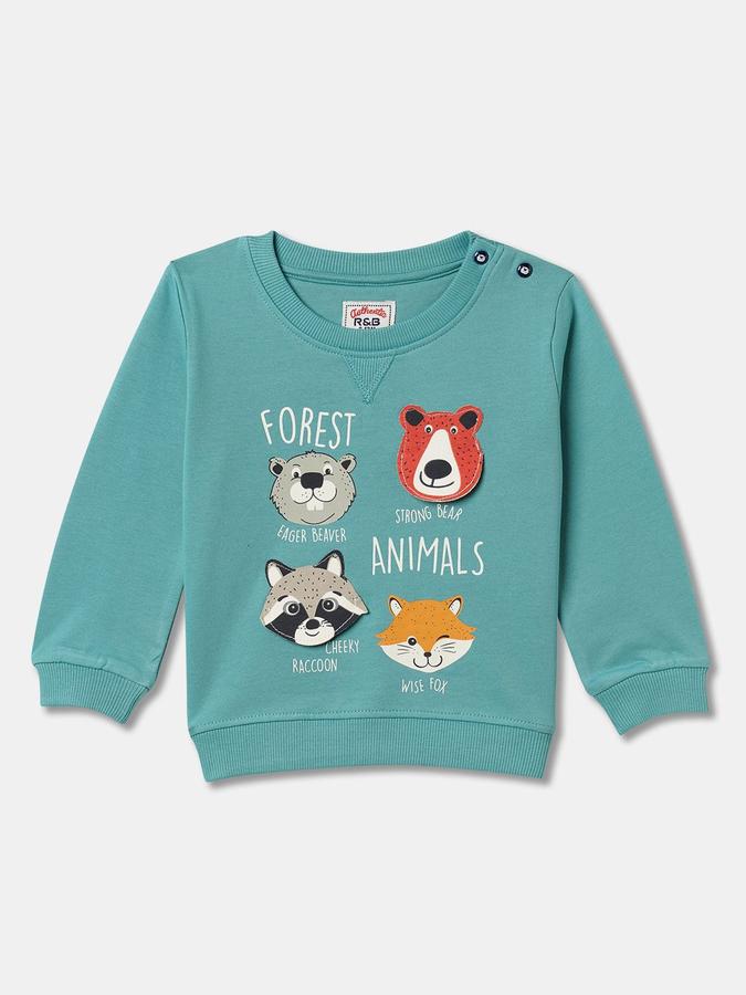 Boys Relaxed Fit Full Sleeve Crew Neck SweaT-Shirt