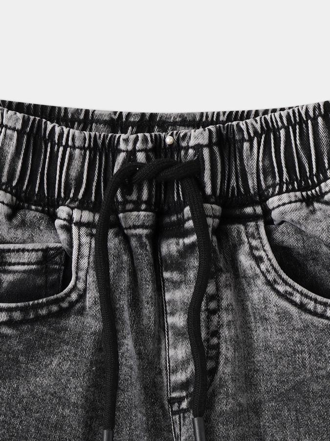 Boys Relaxed Fit Mid Waist Solid Jeans