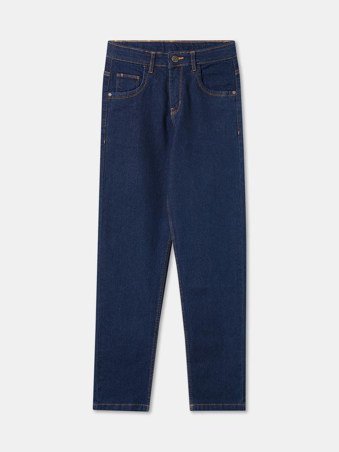 Boys Polycotton Relaxed Fit Mid Rise Clean Hem Jeans