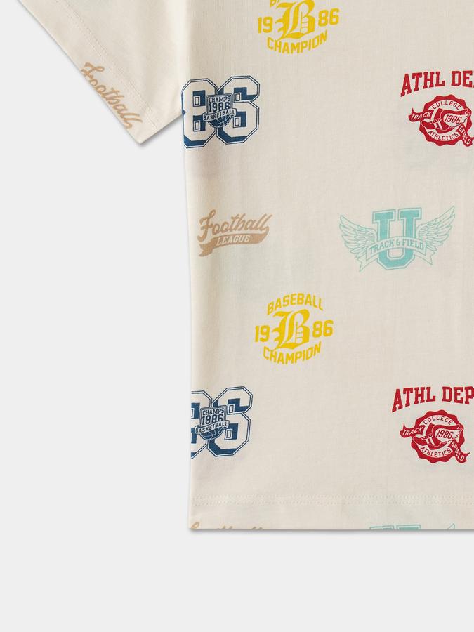 Boys Cotton Regular Fit Crew Neck Graphic T-shirt