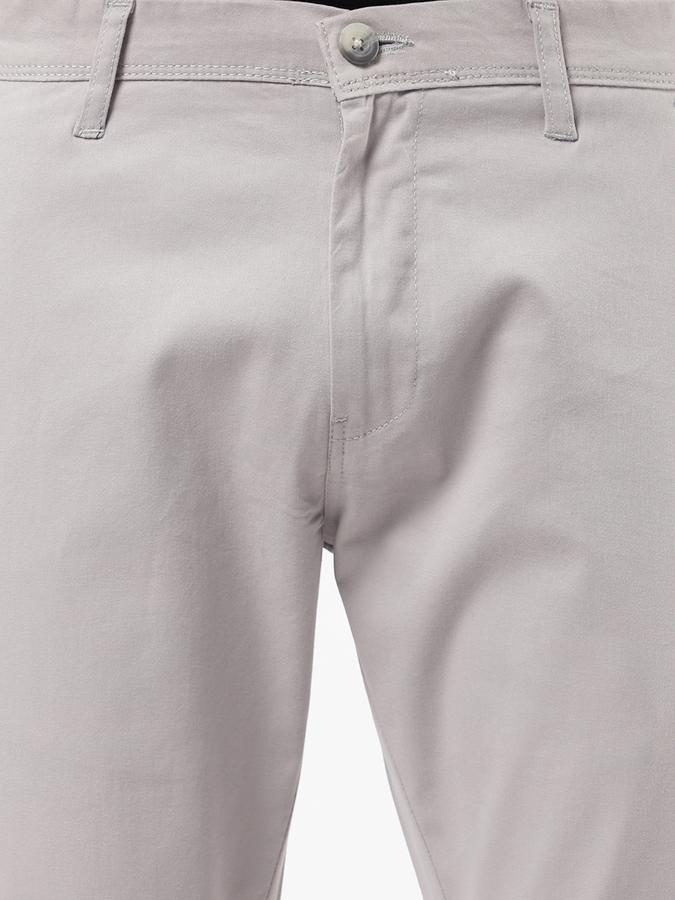 R&B Men Grey Casual Trousers image number 3