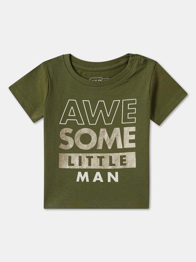 Baby Boys Graphic Print Pure Cotton Regular T Shirt 