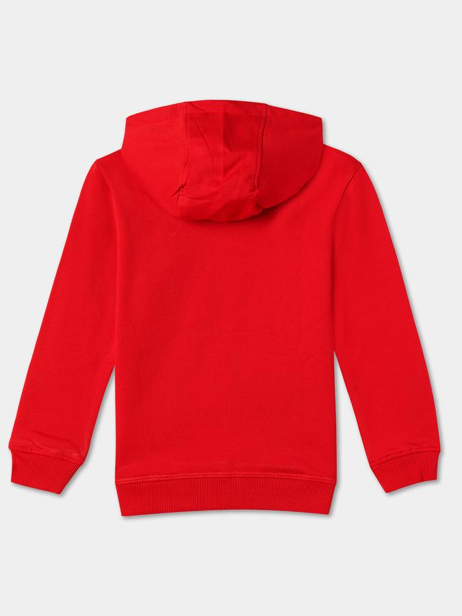 Boys Cotton Regular Fit Hooded Graphic Hoodie