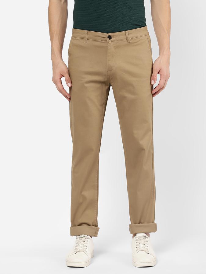 R&B Beige Men Casual Trousers