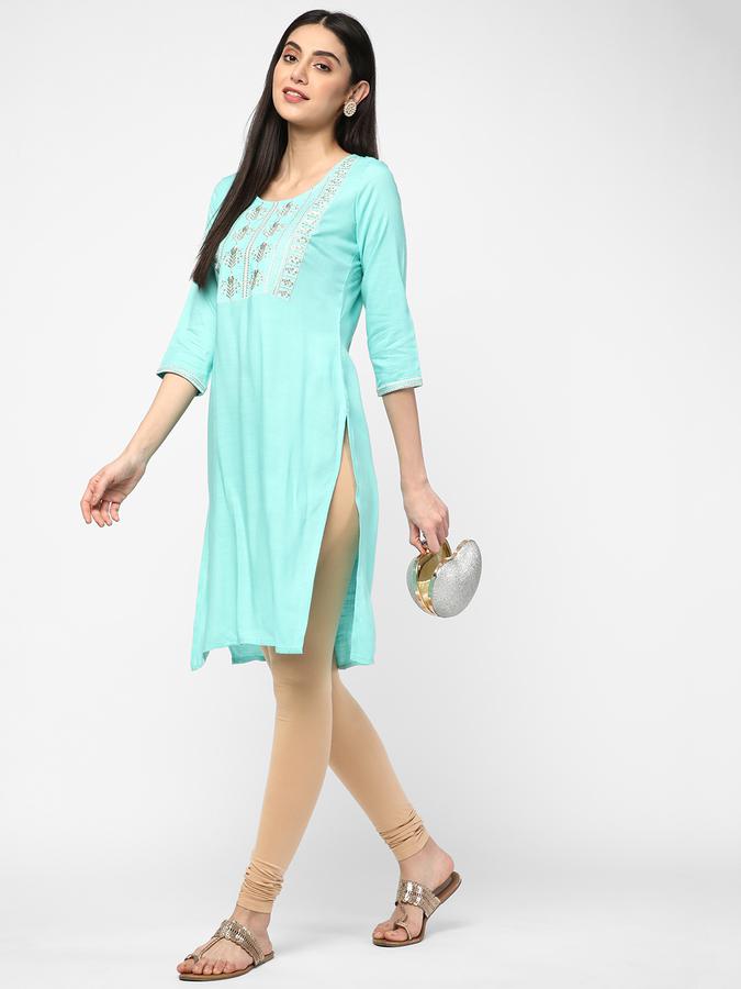 R&B Women Blue Kurtas image number 1