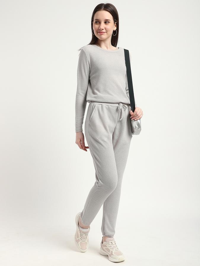 Women Polyester Blend Regular Fit Drawstring Solid Joggers