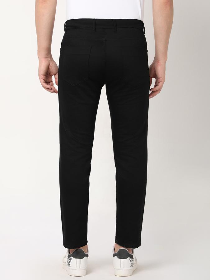 Men Flat-Front Slim Fit Trousers image number 3