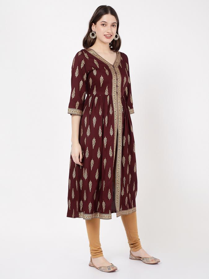 Women Printed A-Line Kurta image number 2