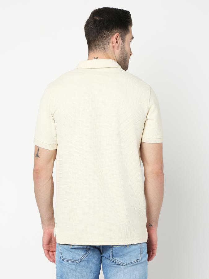 Men Patterned Regular Fit Polo T-Shirt image number 3