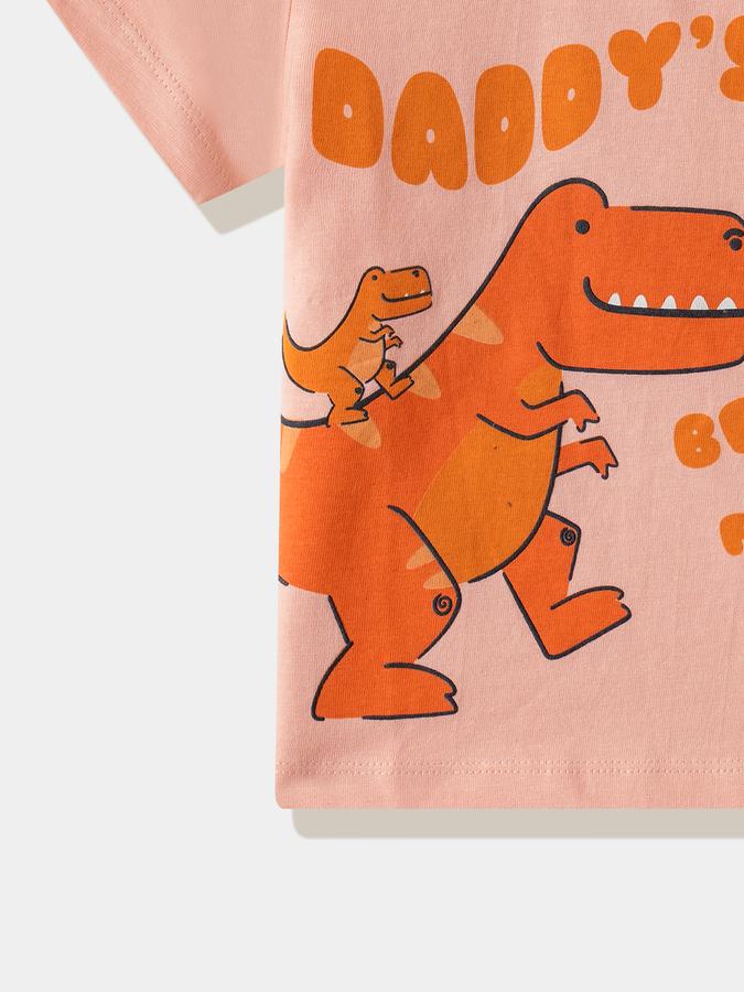 Boys Cotton Regular Fit Crew Neck Graphic T-shirt