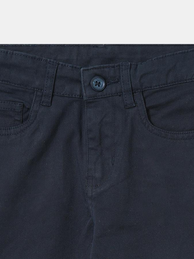 Boys Relaxed Fit Solid Flat Front Trouser